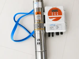 Doyin AC/DC solar hybrid submersible pump with solar controller for borehole water pumping in Kenya