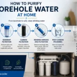 How to purify borehole water at home in Kenya using sediment, carbon and RO filtration for clean kitchen drinking water