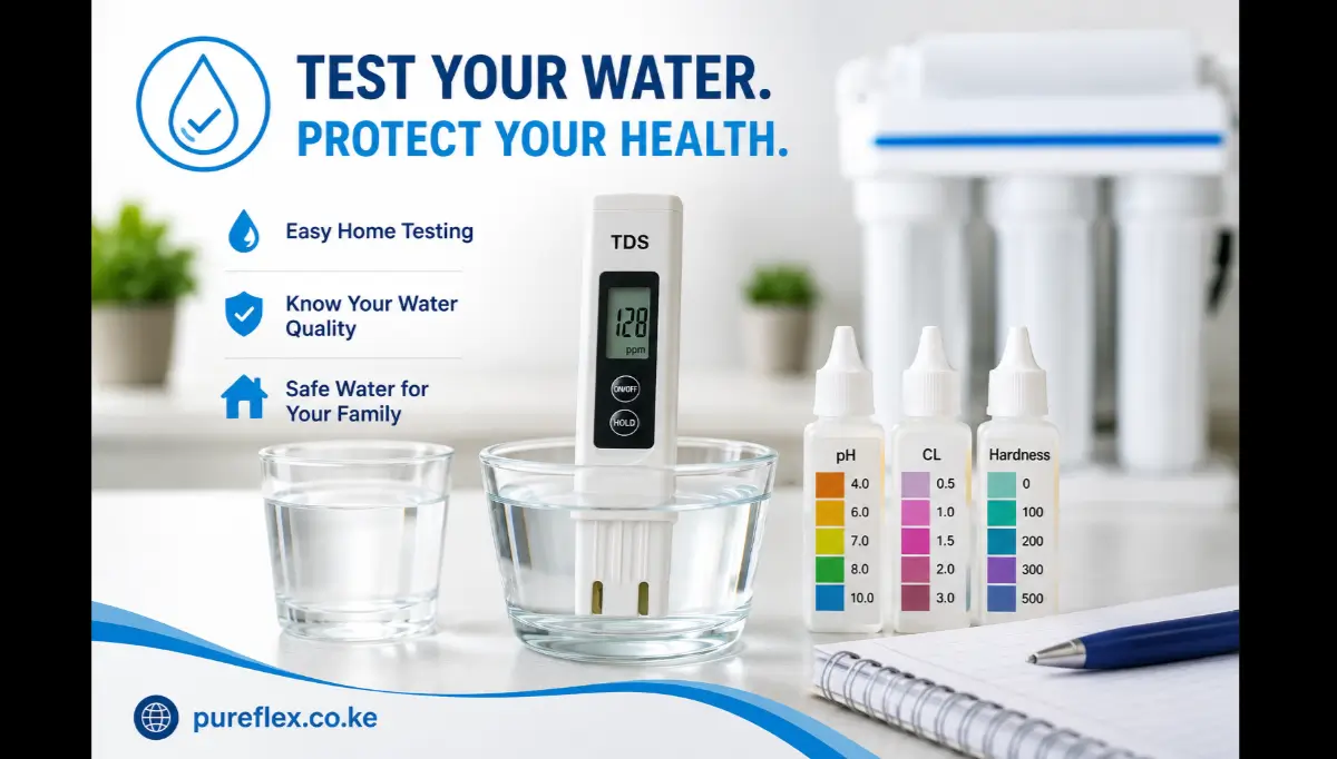 How to test water quality at home using a TDS meter and water testing kits in Kenya