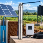 DC submersible pump for solar borehole water supply and irrigation in Kenya