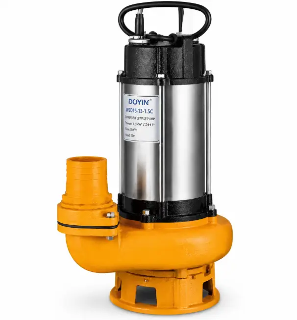Doyin WSD15-13-1.5C and WSD15-9-0.75C submersible sewage pumps for wastewater and drainage in Kenya