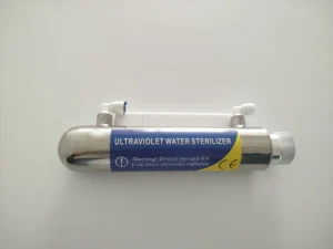 UV water sterilizer for under-sink water purifier in Kenya, stainless steel UV sterilization unit for upgrading 5-stage and 6-stage RO systems.