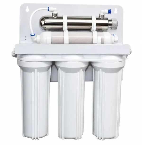 5-stage municipal water filter system with sediment, carbon, mineralising and UV filtration for homes in Kenya