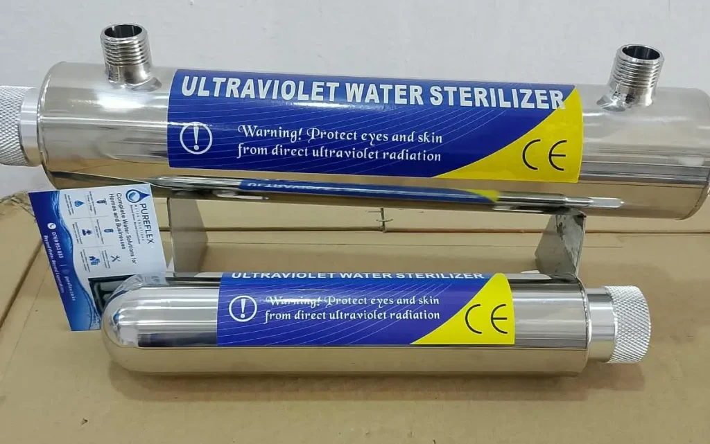 UV water sterilizer stainless steel chamber for drinking water purification in Kenya