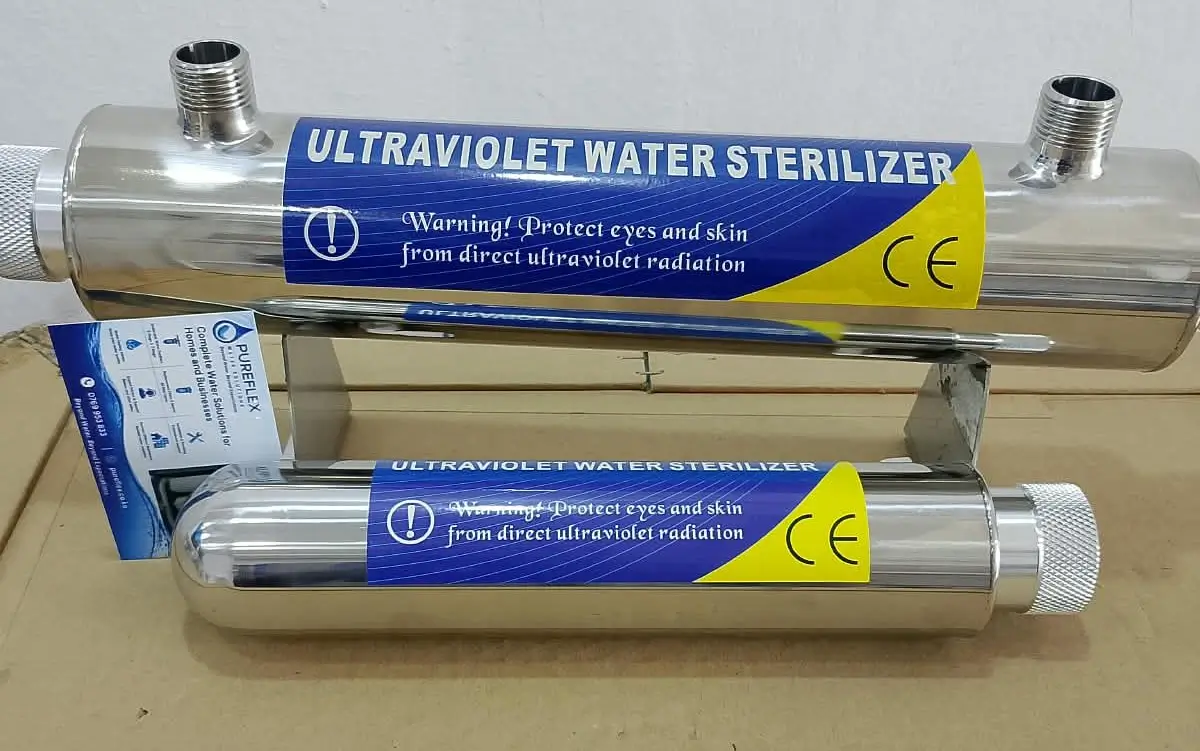UV water sterilizer stainless steel chamber for drinking water purification in Kenya