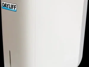 White Dayliff compact domestic water purifier with a sleek design for modern kitchens in Kenya.