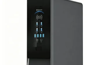 Black smart domestic water purifier with digital display and water dispensing panel for modern homes in Kenya.